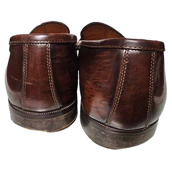 Bostonian Florentine Croc Insert Burgundy Tassel Loafer Vintage Size 10.5 Italy main image 5